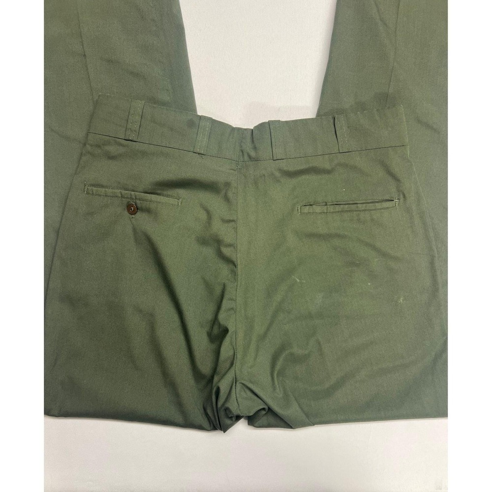 Vintage Sears Perma Prest Mens Green Dress Pants Size 34 x 30 Office Casual - Picture 9 of 13